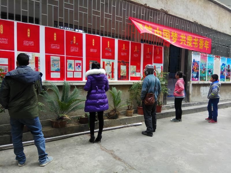 灵川县民众观看春节图片展