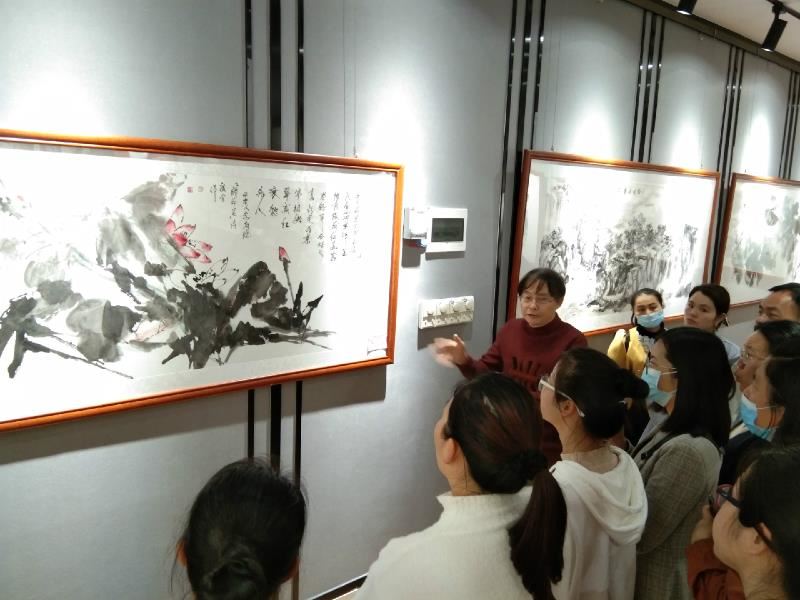 中国画授课现场