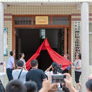 广西图书馆赴都安县澄江镇参加乡镇图书馆（爱华馆）揭牌仪式并开展基层阅读推广活动