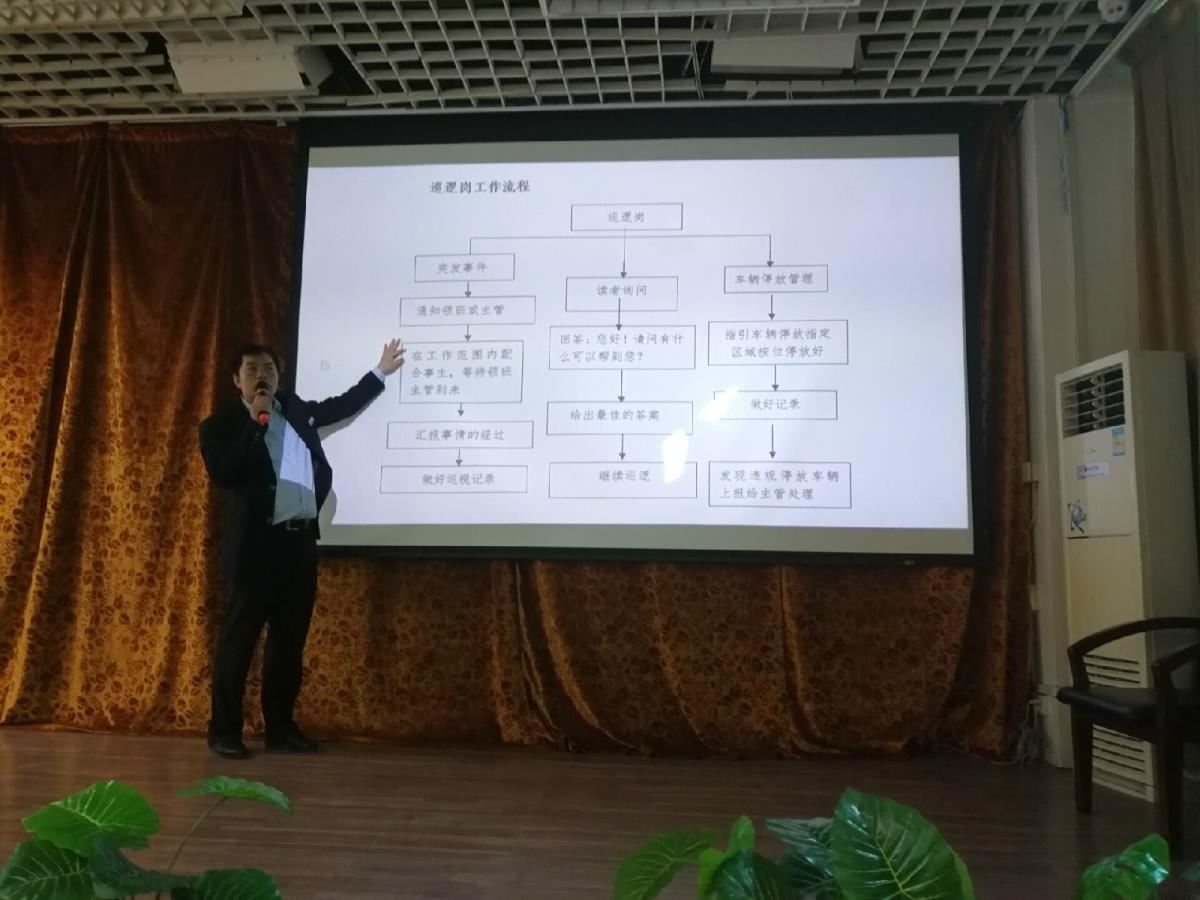 华保盛物业驻馆经理黄巧兵授课